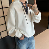 Vネックレースアップカットソー(3COLOR)CT1166