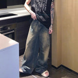 ウォッシュドワイドレッグデニムCB1045