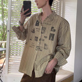 プリントストライプシャツ(2COLOR)CT1156