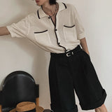 モノトーンニットシャツCT1129