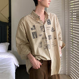 プリントストライプシャツ(2COLOR)CT1156