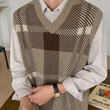 チェックニットベスト(2COLOR)CT1196