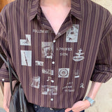 プリントストライプシャツ(2COLOR)CT1156