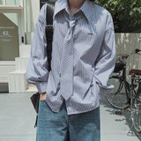 タイ付きストライプシャツ(2COLOR)CT1113