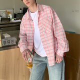 スプリングカラーチェックシャツ(2COLOR)CT1117