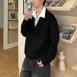 フェイクシャツスウェットトレーナー(2COLOR)CT1110