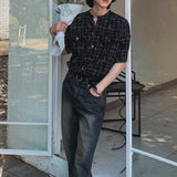 ラウンドネックチェックカーディガン(2COLOR)CT1153