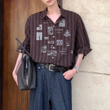 プリントストライプシャツ(2COLOR)CT1156