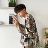 チェックルーズニットCT1174