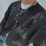 ジャカードフラワーカーディガンCT1202