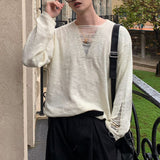 ハイダメージVカットカットソー(5COLOR)CT1161