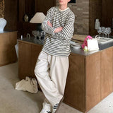 ラウンドネックボーダーカットソー(2COLOR)CT1091