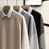 レイヤード風シャツニット(3COLOR)CT1049