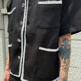 モノトーンノーカラージャケットCJ1044