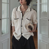 モノトーンニットシャツCT1129