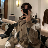 ウァームチェックニットCT1200