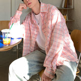 スプリングカラーチェックシャツ(2COLOR)CT1117