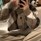 ウァームチェックニットCT1200