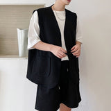 ワッフル地風ベストセットアップ(2COLOR)CS1010