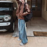 ウォッシュドワイドレッグデニムパンツCB1072