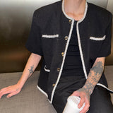 モノトーンノーカラージャケットCJ1044