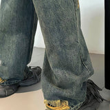 ハイダメージストレートデニムCB1058