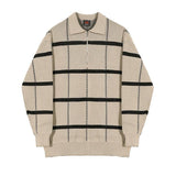 ウィンドウチェックハーフジップニット(2COLOR)CT1094