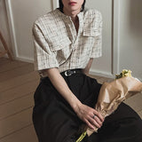 ラウンドネックチェックカーディガン(2COLOR)CT1153