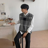 チェックニットベスト(2COLOR)CT1196