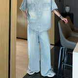 ハーフデニムシャツセットアップCS1038