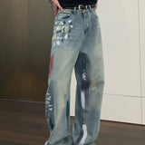 ペインティングデニムパンツCB1059