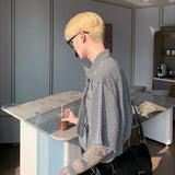 タイ付きチェックハーフシャツCT1138