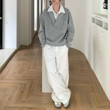 フェイクシャツスウェットトレーナー(2COLOR)CT1110