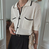 モノトーンニットシャツCT1129