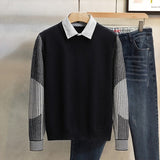 レイヤード風シャツニット(3COLOR)CT1049