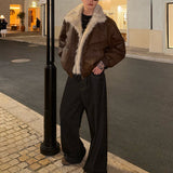 ファーカラーレザージャケット(2COLOR)CJ1053