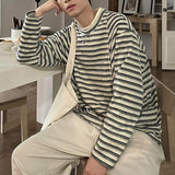 ラウンドネックボーダーカットソー(2COLOR)CT1091