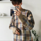 チェックルーズニットCT1174