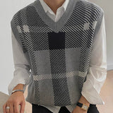 チェックニットベスト(2COLOR)CT1196