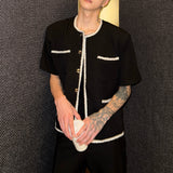 モノトーンノーカラージャケットCJ1044