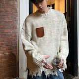 パッチワークダメージニットCT1199