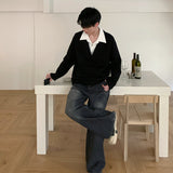 フェイクシャツスウェットトレーナー(2COLOR)CT1110