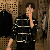 ウィンドウチェックハーフジップニット(2COLOR)CT1094