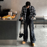 トーンオントーンチェックシャツCT1168