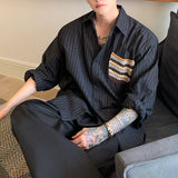 ニットポケットストライプシャツ(2COLOR)CT1171