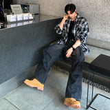 トーンオントーンチェックシャツCT1168