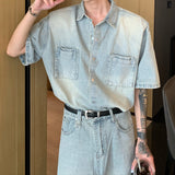 ハーフデニムシャツセットアップCS1038