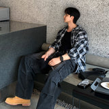 トーンオントーンチェックシャツCT1168