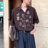 プリントストライプシャツ(2COLOR)CT1156