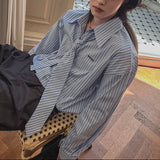 タイ付きストライプシャツ(2COLOR)CT1113